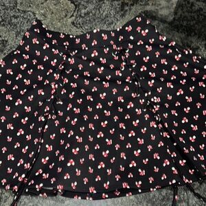 hot topic mushroom 
  Print Black tire up skater  Skirt